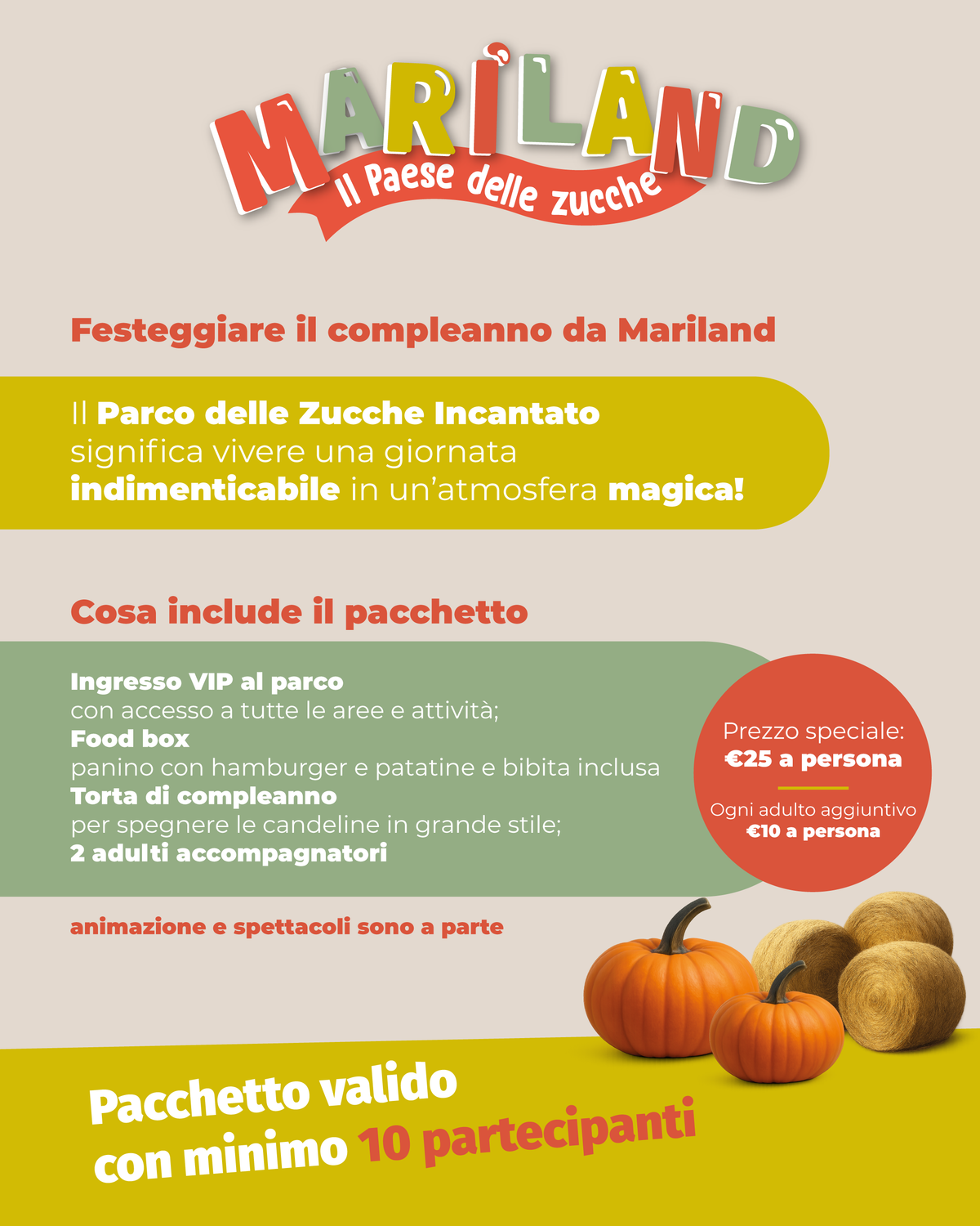 Mariland | Il Paese delle Zucche (Pacchetto Compleanno)